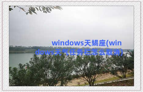 windows天蝎座(windows天气任务栏怎么取消)